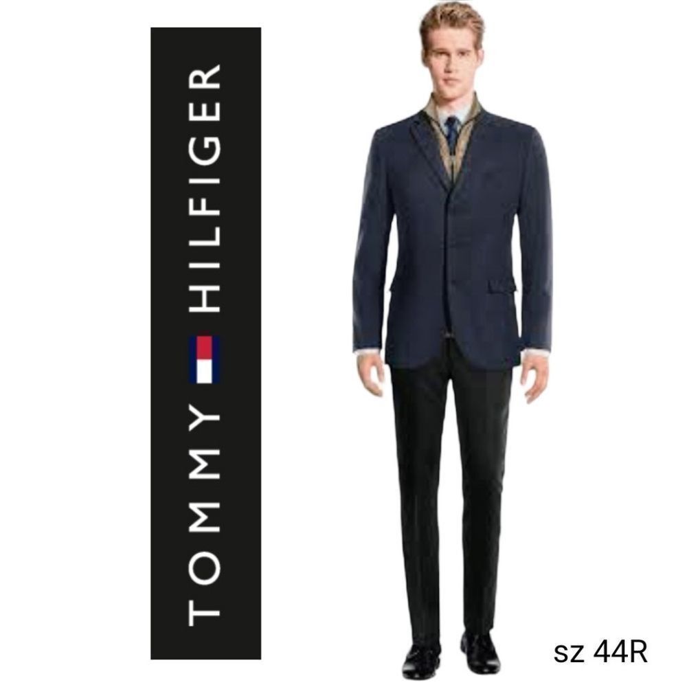 Tommy Hilfiger Dark Blue Wool 3 Button Sport Coat Blazer Jacket - Picture 2 of 14